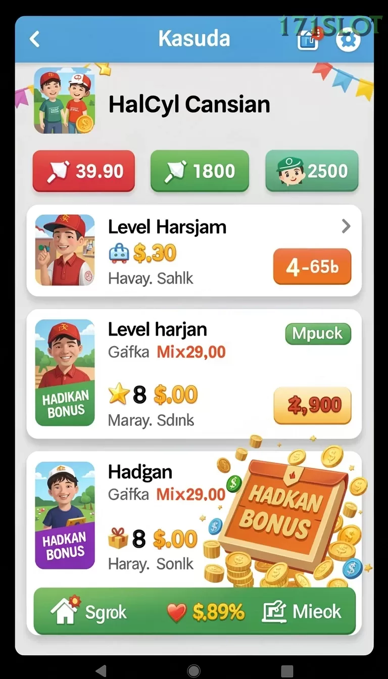Cuplikan layar INDOSGA — menu navigasi