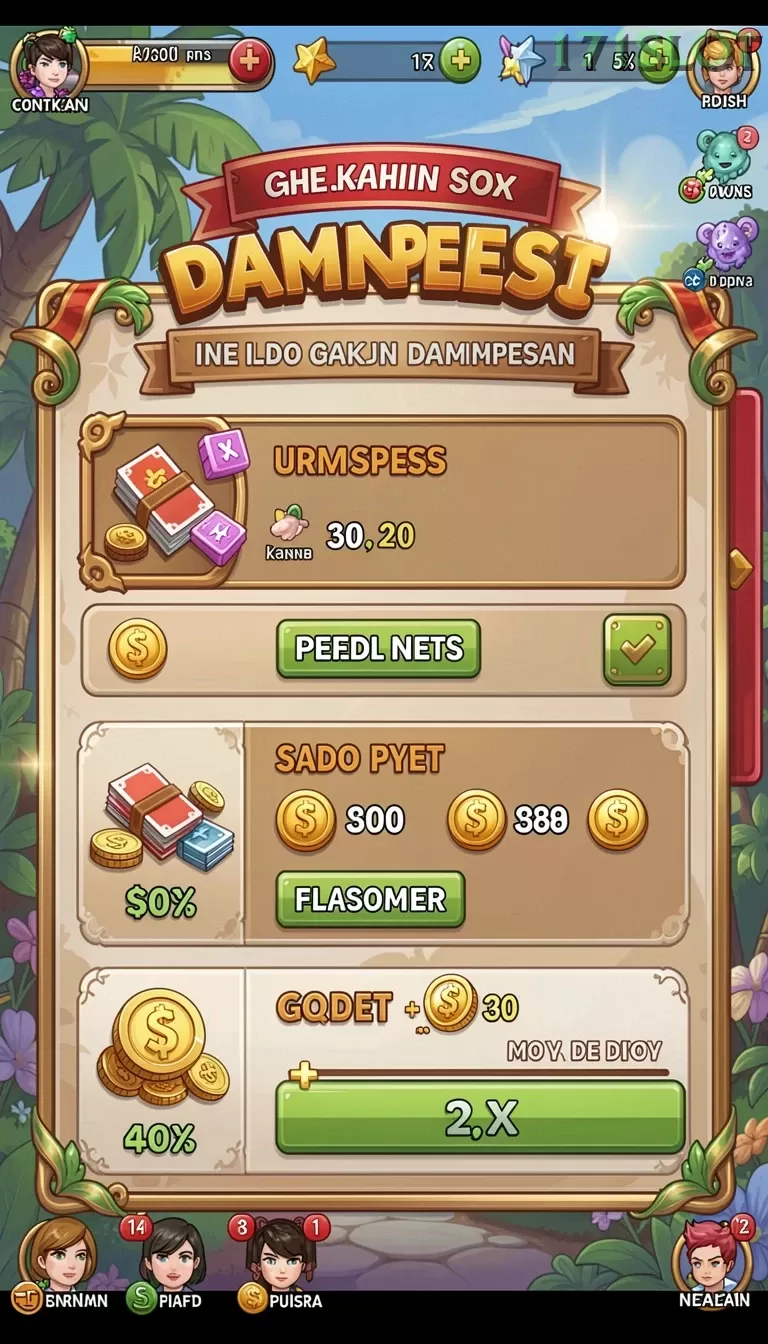 Cuplikan layar V98 — halaman utama